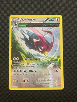 Unfezant (Delta) 81/108 Reverse Holo Rare XY Roaring Skies Pokemon TCG NM - Image 1