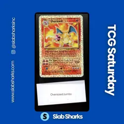 2002 POKEMON LEGENDARY COLLECTION JUMBO CARD CHARIZARD REVERSE HOLO - Image 1