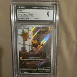 POKEMON TCG JOLTIK 116/086 WHITE FLARE ILLUSTRATION RARE HOLO CGC 9 ENGLISH - Image 2
