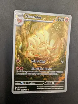 Pokemon Ninetails TCG Sv03: Obsidian Flames Holo Illustration Rare Card 199/197 - Image 1