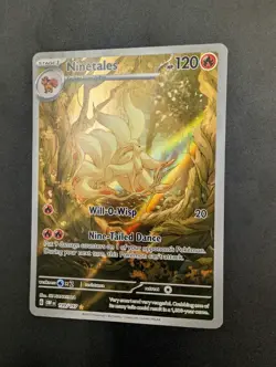 Pokemon Ninetails TCG Sv03: Obsidian Flames Holo Illustration Rare Card 199/197 - Image 2