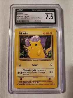 Pokemon TCG Base Set Pikachu 58/102 E3 Stamped Promo Yellow Cheeks CGC 7.5 - Image 1