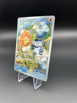 Pokemon Castform Sunny Form 195/191 SV08 Illustration Rare Holo EN - Image 2