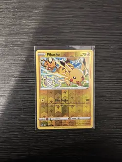 Pikachu 49/195 Reverse Holo Common Pokemon Silver Tempest - Image 1