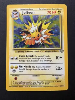 Pokemon TCG Jolteon Jungle 4/64 Holo Unlimited Holo Rare - Image 1