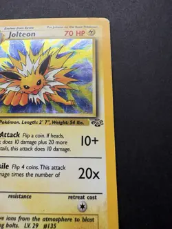 Pokemon TCG Jolteon Jungle 4/64 Holo Unlimited Holo Rare - Image 3