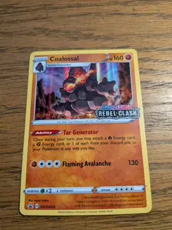 Coalossal (SWSH024) Black Star Promo - Pokemon TCG: Rebel Clash Prerelease -- NM - Image 1
