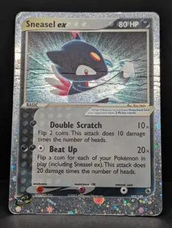 Sneasel ex 103/109 Ruby and Sapphire Holo Ultra Rare Pokemon TCG Nintendo HP - Image 3
