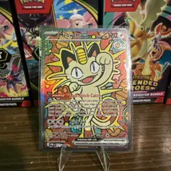 Pokemon Meowth SIR 121 Perfect Order READ bent through center - Image 1