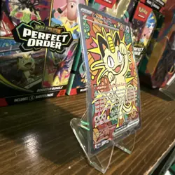 Pokemon Meowth SIR 121 Perfect Order READ bent through center - Image 3