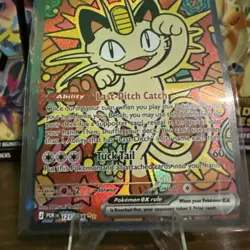Pokemon Meowth SIR 121 Perfect Order READ bent through center - Image 4
