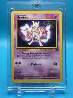 1999 Mewtwo Black Star Promo 3 Pokemon First Movie Stamped Promo - Image 1