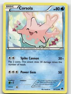 CORSOLA 29/122 COMMON BREAKPOINT POKEMON NEAR MINT - Image 2