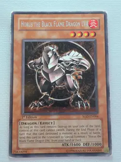 HORUS THE BLACK FLAME DRAGON LV4 SOD-EN006 YU-GI-OH 2004 WJB0404 - Image 1