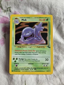 Muk 13/62 Fossil Holo Rare Pokemon Trading Card Light Play WOTC Vintage - LP - Image 1