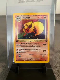 Pokemon TCG Flareon Jungle Holo Card 3/64 1st Edition Rare - HP - Image 1