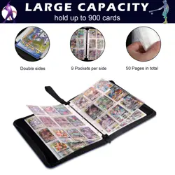 Trading Card Binder with Sleeves, Sports Card Binder Collectible Trading Card... - Image 2