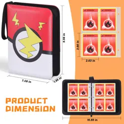 Card Binder 4-Pocket, Trading Card Collector with 50 Removable Sleeves, 400 C... - Image 3