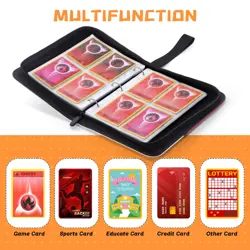 Card Binder 4-Pocket, Trading Card Collector with 50 Removable Sleeves, 400 C... - Image 4