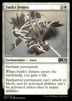 Faith's Fetters 017/274 M21 MTG Magic the Gathering card - Image 1
