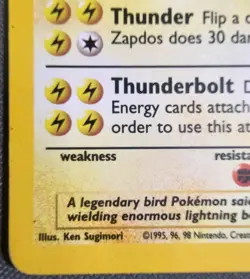 Zapdos Holo - Base Set 2 20/130 - Vintage Pokemon Card 2000 - LP/MP - Image 4