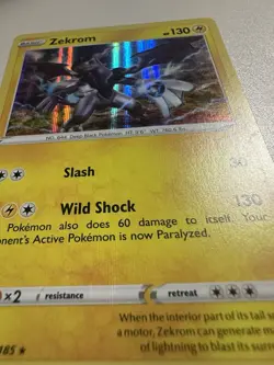 Zekrom Pokemon Trading Card Game Card 60/185 Holographic Rare - Image 4