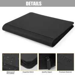Top loader Binder-9 Pockets Pages Sleeves | Toploader Binder | Holds 288 Card... - Image 3