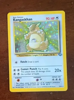 Kangaskhan Pokemon 1999 Jungle Set 5/64 Holo Rare Unlimited MP WOTC TCG 151 Card - Image 3