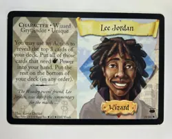 Harry Potter Diagon Alley CCG Card Lee Jordan Wizard 19/80 MP - Image 1