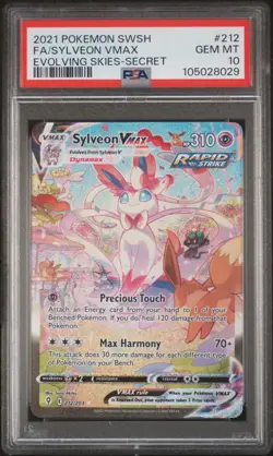 Sylveon VMAX Alt Art Evolving Skies Pokemon Card 212/203 PSA 10 Gem Mint - Image 1
