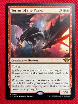 MTG 1X Terror of the Peaks X1 Outlaws of Thunder Junction Magic - NM - Image 1