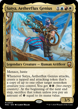 MTG Magic 1x Satya, Aetherflux Genius FOIL (M/NM) Commander Modern Horizon 3 - Image 1