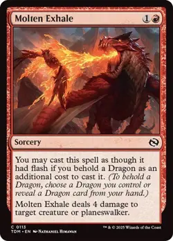 Molten Exhale x4 NM Tarkir: Dragonstorm [TDM] MTG Common #113 Regular Mint x4 - Image 1