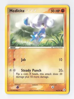 Meditite 66/101 Common Regular Hidden Legends Vintage Pokemon TCG Card NM - Image 1