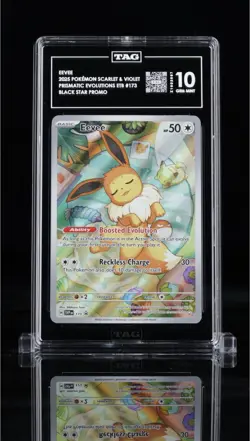 2025 POKEMON SVP EN-SV BLACK STAR PROMO #173 EEVEE TAG 10- PSA 10 - Image 1