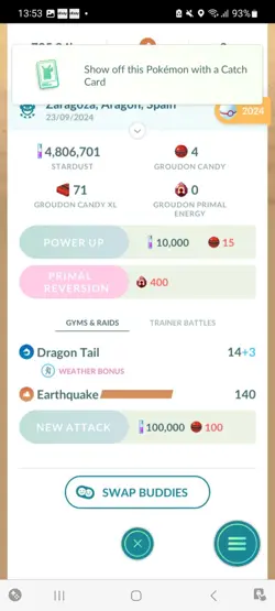 Pokemon Go Legendary Shiny Groudon ( High CP ) - Image 2