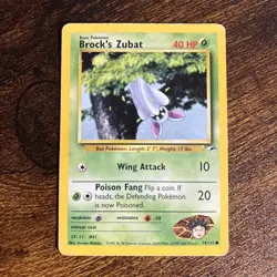 BROCK'S ZUBAT 74/132 GYM HEROES SET POKEMON UNLIMITED TCG Card - Image 1