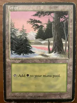 2 MTG Cards - Basic Land Forest Ice Age 329 Regular Land MW 1995 - Image 1