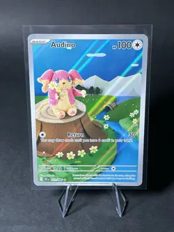 Pokemon TCG Audino 151/086 SV Black Bolt Illustration Rare Card - Image 1