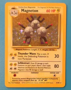 Pokemon TCG Base Set 2 Magneton Holo Card 9/130 - Image 1