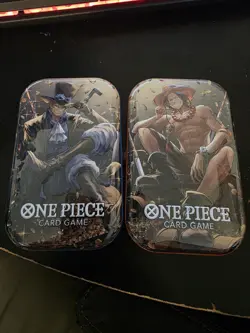 One Piece Card Game Tin Pack Set Vol.2 Ace + Sabo SEALED Tins TS-02 - Image 1