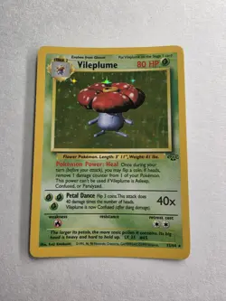 vintage holographic Vileplume card from the 1999 Jungle set 15/64 - Image 2