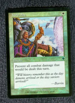 HOLY DAY foil INVASION Magic the Gathering Unplayed Near Mint - Image 1
