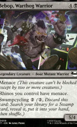 Bebop, Warthog Warrior 0098 TMNT MTG Magic the Gathering card - Image 1