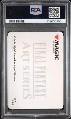 2025 MTG FINAL FANTASY ART SER GOLD STAMPED #21 Y'SHTOLA, NIGHT'S BLESSED PSA 10 - Image 2