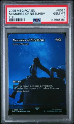 2025 MTG FINAL FANTASY THROUGH THE AGES FOIL #0026 MEMORIES OF NIBELHEIM PSA 10 - Image 1