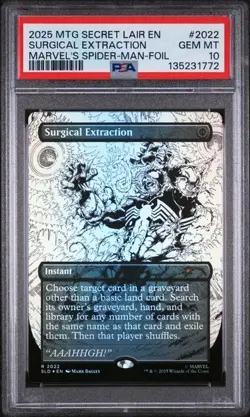 MTG SURGICAL EXTRACTION 2022 PSA 10 Secret Lair x Marvel's Spider-Man 2025 Foil - Image 1
