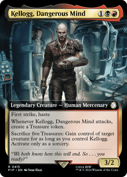 Kellogg, Dangerous Mind (Extended Art) [Fallout] Magic MTG - Image 1