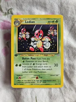 Pokemon Cards: Neo Genesis 1st Edition Uncommon: Ledian 39/111 - Image 1