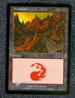 INVASION MOUNTAIN (346) FOIL Magic the Gathering Unplayed Near Mint - Image 1